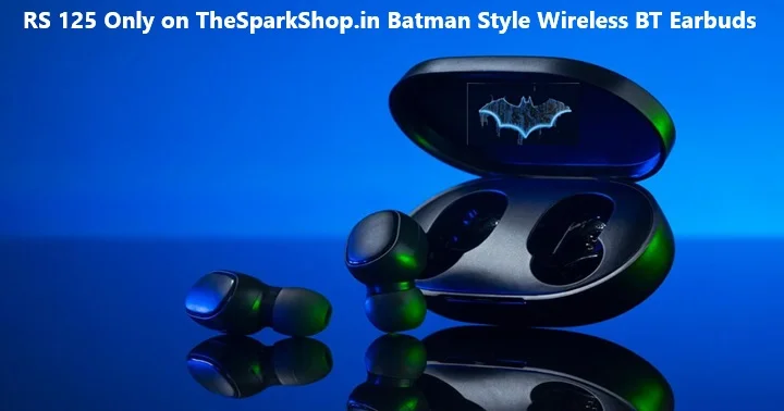 RS 125 Only on TheSparkShop in Batman Style Wireless BT Earbuds